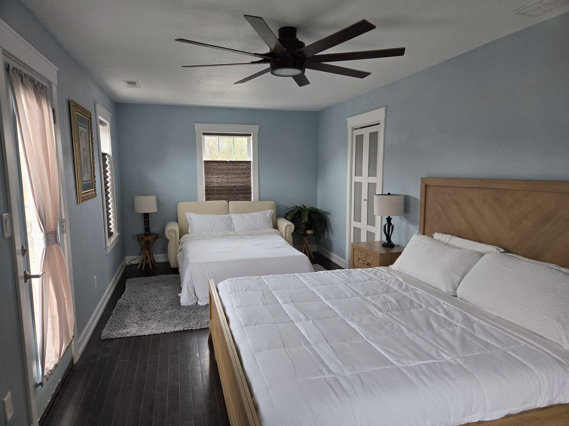 Master bedroom with king bed